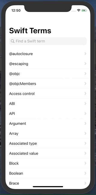 Memorize Swift demo Memorize Swift app demo